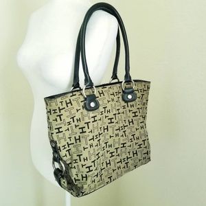Tommy Hilfiger Monogram Tote Shoulder Bag